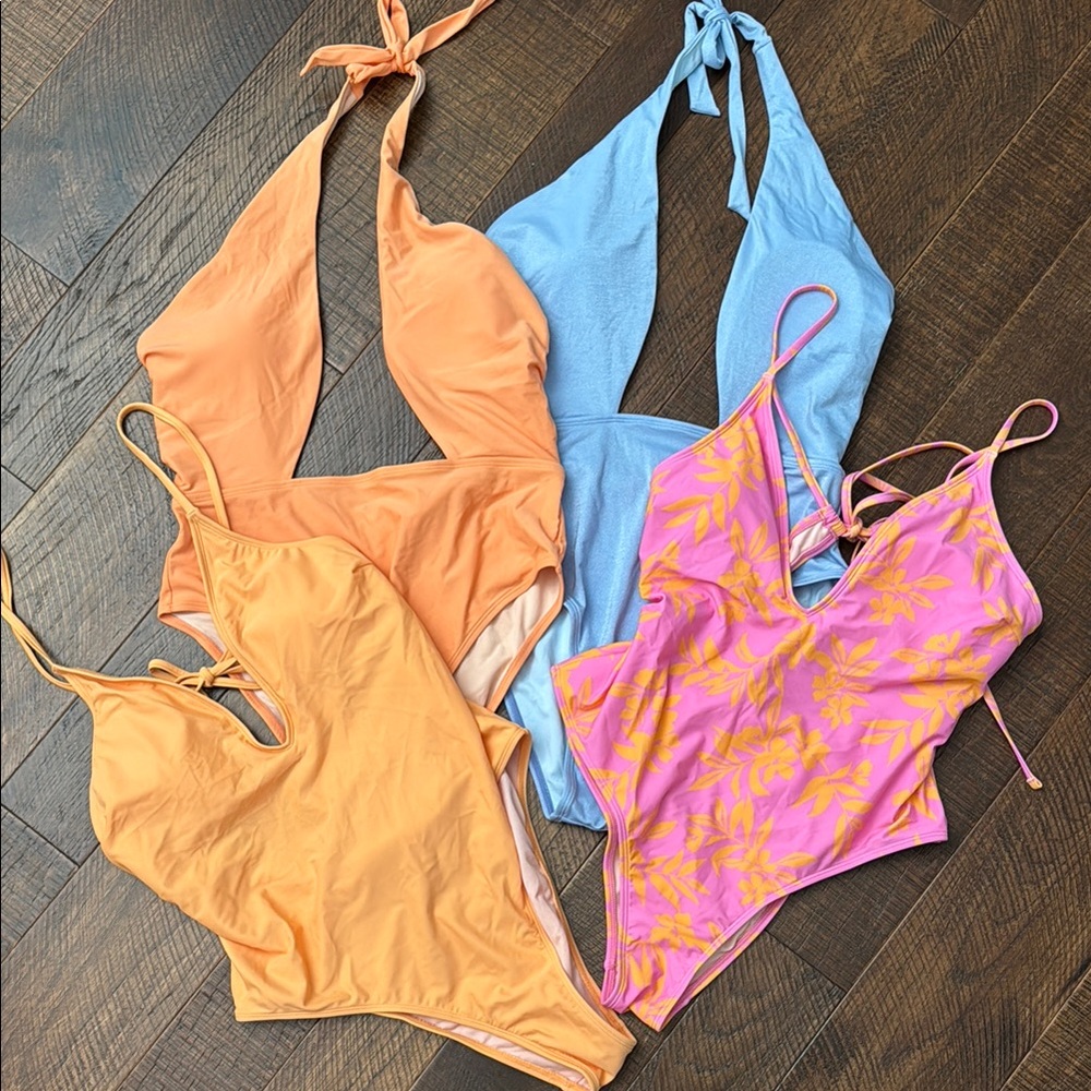 Cupshe Women's Swim One Pieces - Orange, Blue, Pink